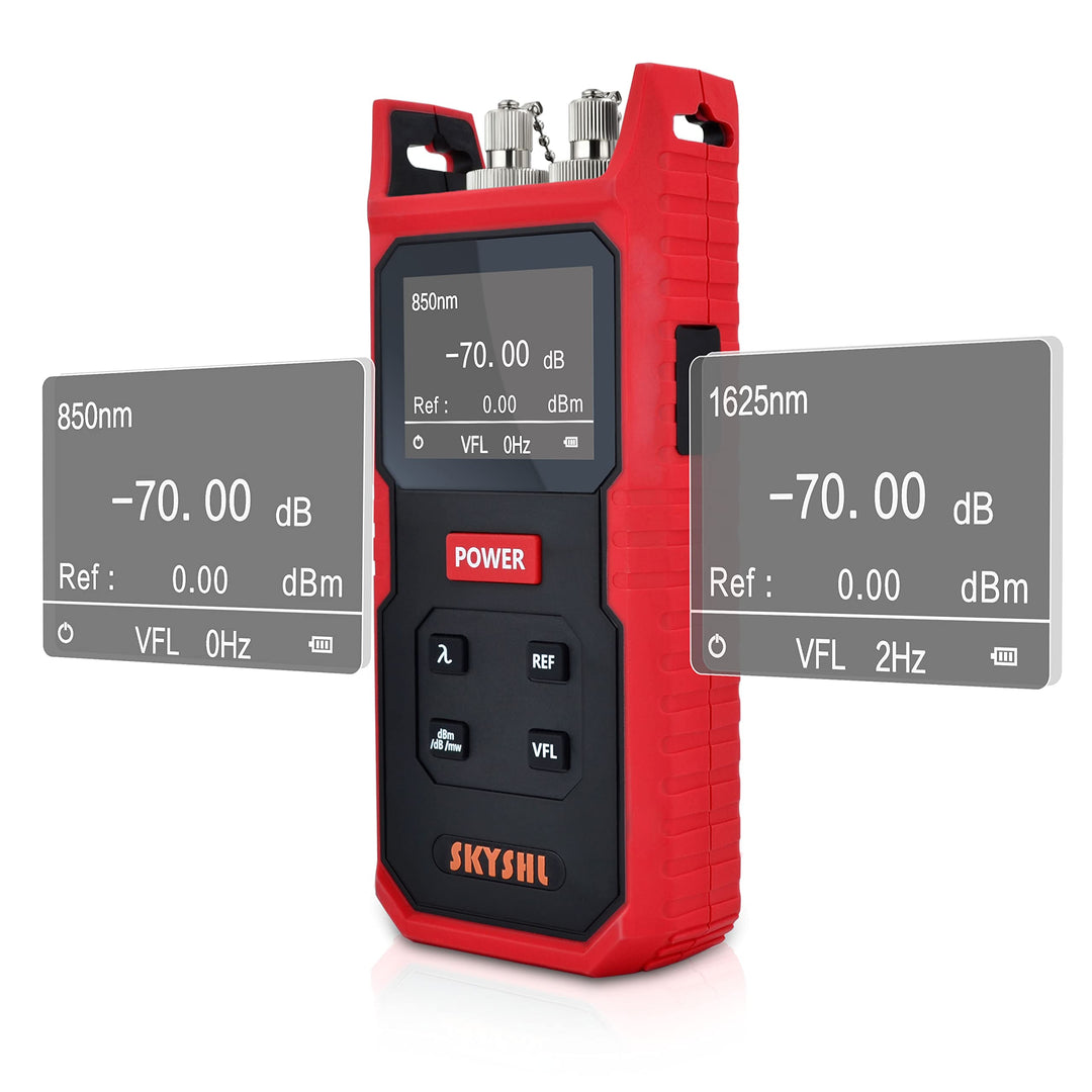 800nm~1700nm Optisches Leistungsmessgerät(Eingebaute VFL) -70~+8dBm FTTH Optical Fiber Power Meter m