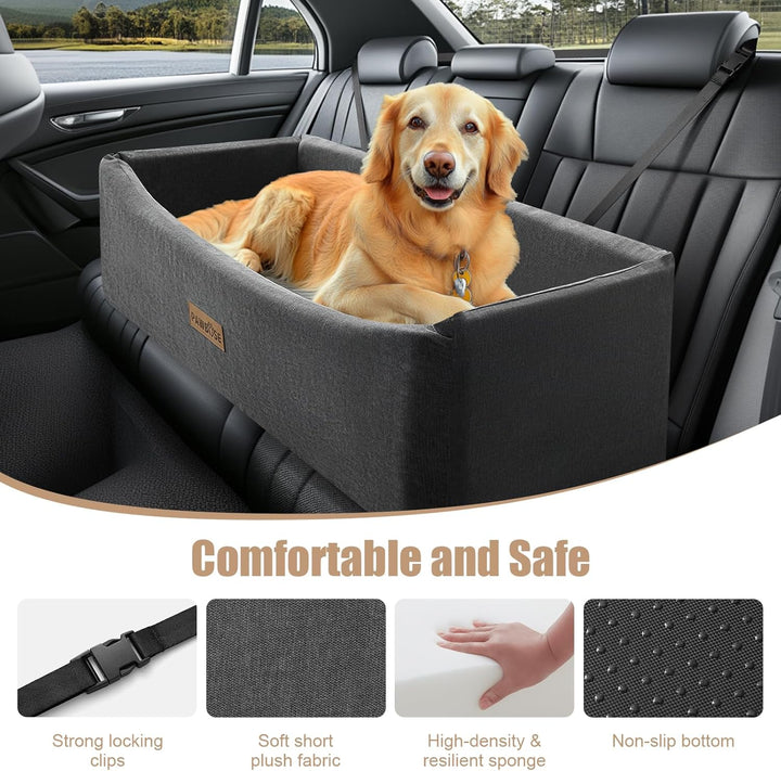Hunde Autositz, Hunde Autobett für grosse Hunde bis zu 100Lbs, waschbar Hund Booster Autositz, Beque