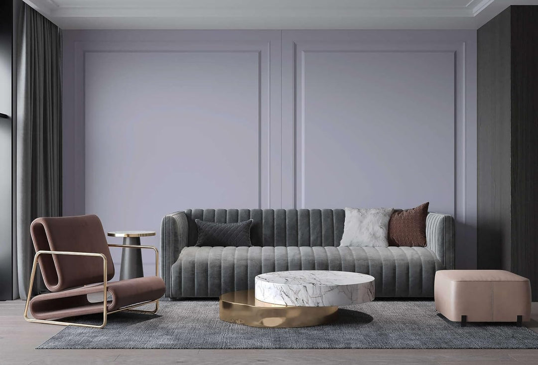 New Walls Premium Wandfarbe Violett, Flieder Liquid Luxury Dispersionsfarbe für Innenräume – 1 L 100