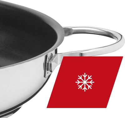 Silit Calabria Brat-/ Servierpfanne 32 cm Induktion, Edelstahl beschichtet, Edelstahlgriff, backofen