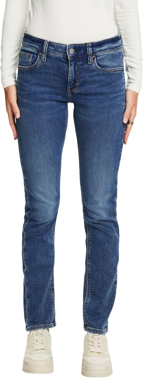 ESPRIT Damen Jeans 24W / 32L 902/Blue Medium Wash, 24W / 32L 902/Blue Medium Wash