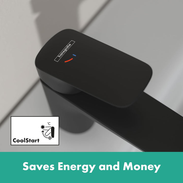 hansgrohe Logis - Waschtischarmatur ohne Ablauf, energiesparend (CoolStart), Wasserhahn Bad mit Ausl