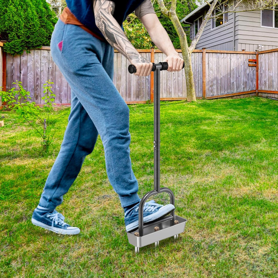 Dolibest Rasenlüfter Manuell, Rasen Belüfter Hohlspoon Aerifiziergabel Gardena Rasenspecht Rasenlöch