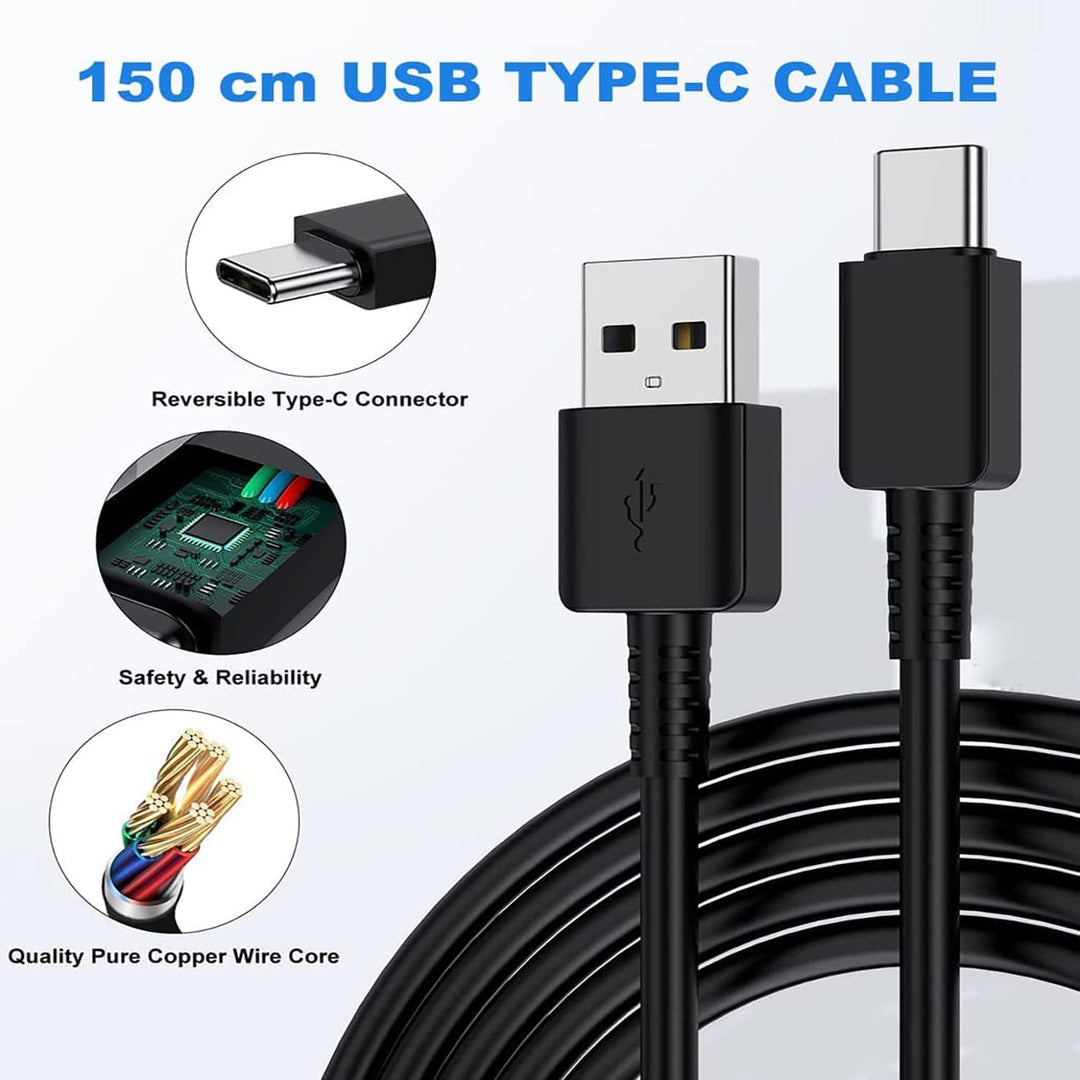 (2er Pack) USB Ladegerät mit 1,5m Ladekabel USB C Für Samsung Galaxy A16 A15 A14 A13 A05s A04s A55 A