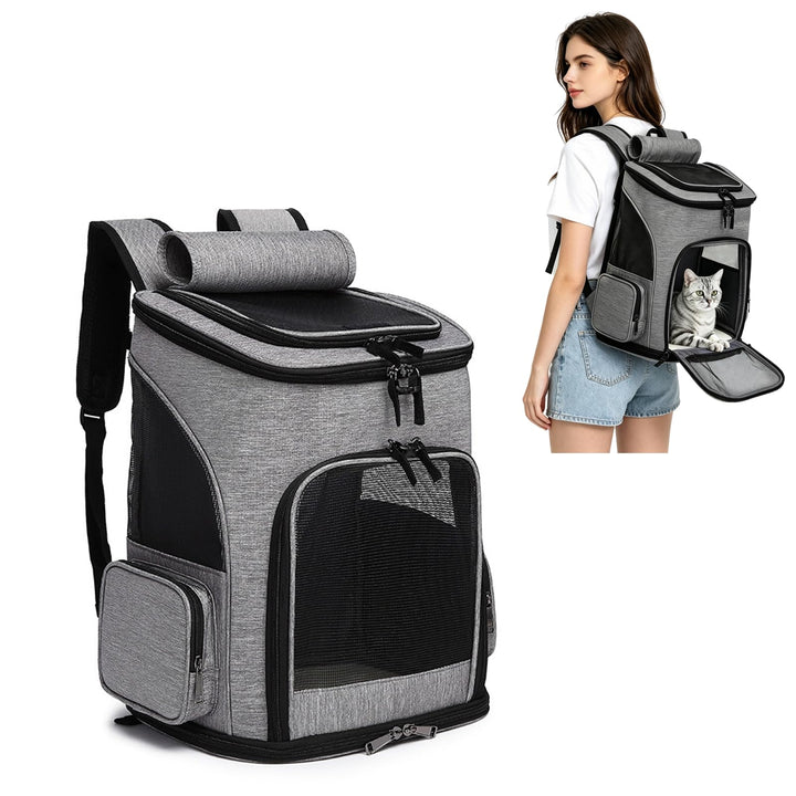 PETCUTE Hundetragetasche Katzenrucksack Haustier Rucksack Atmungsaktiv Wanderrucksack für Kleine Hun