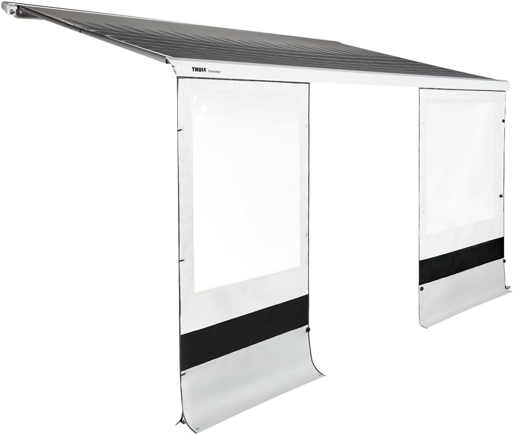 Thule Rain Blocker G2 Vorderwand 1,50m Markise Windschutz Wohnwagen Regenschutz Wand Seitenteil grau