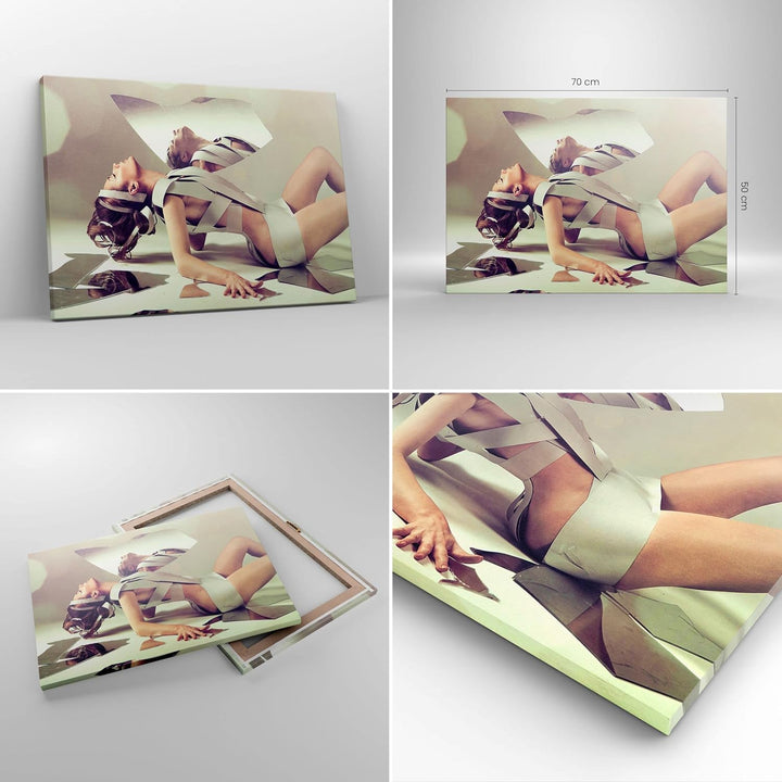 Bilder auf Leinwand Weiblich modell posieren beine Leinwandbild 70x50cm Wandbilder Dekoration Wohnzi
