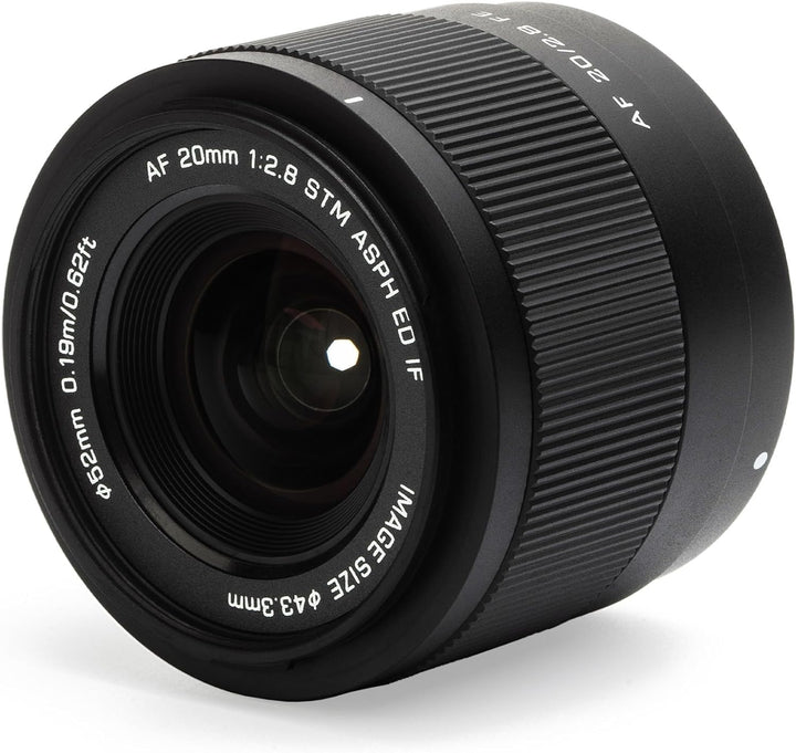 VILTROX 20 mm f2.8 FE, 20 mm f/2.8 e-Mount Vollformat-AF-Objektiv für Sony e Mount, Prime Weitwinkel