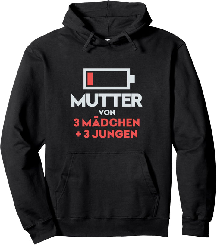 Lustiges Mutti Hemd Geschenke Mutter von 3 Madchen 3 Jungen Pullover Hoodie