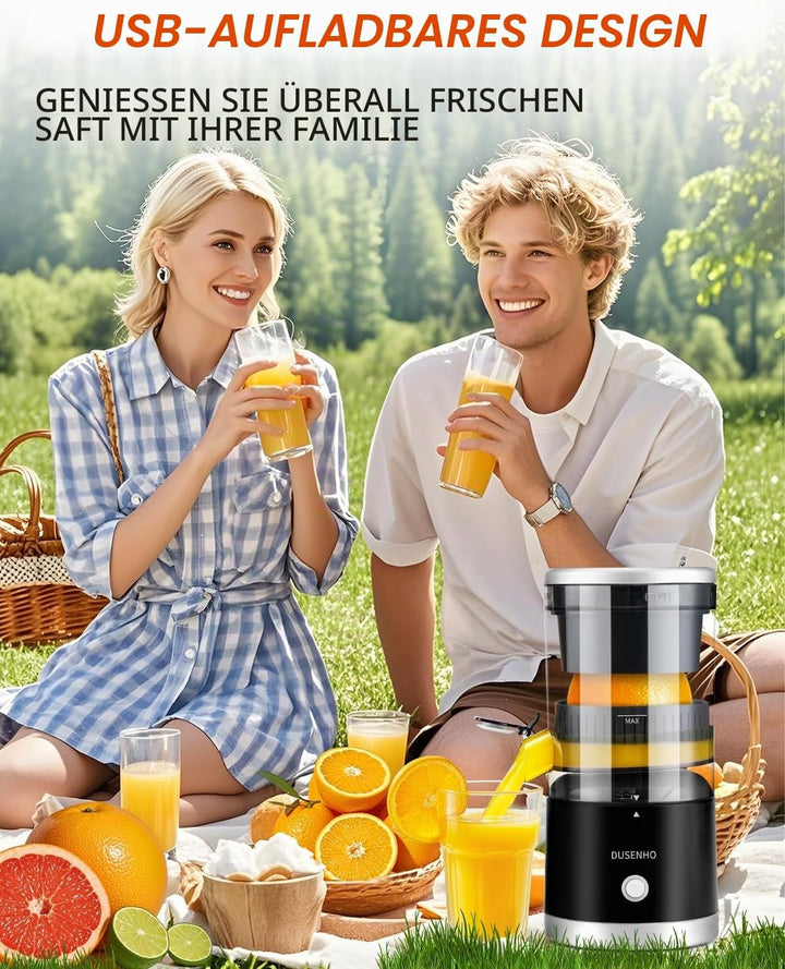 Zitronenpresse Elektrisch Orangenpresse Saftpresse Elektrisch Zitruspresse Tragbare USB-Aufladung Ju