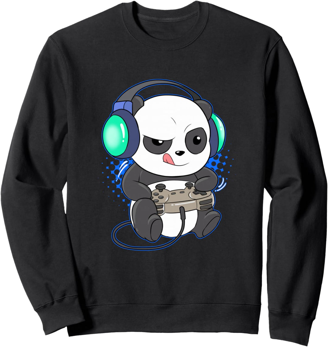 Niedlicher Gaming Panda Video Game Computer Videogame PC Sweatshirt