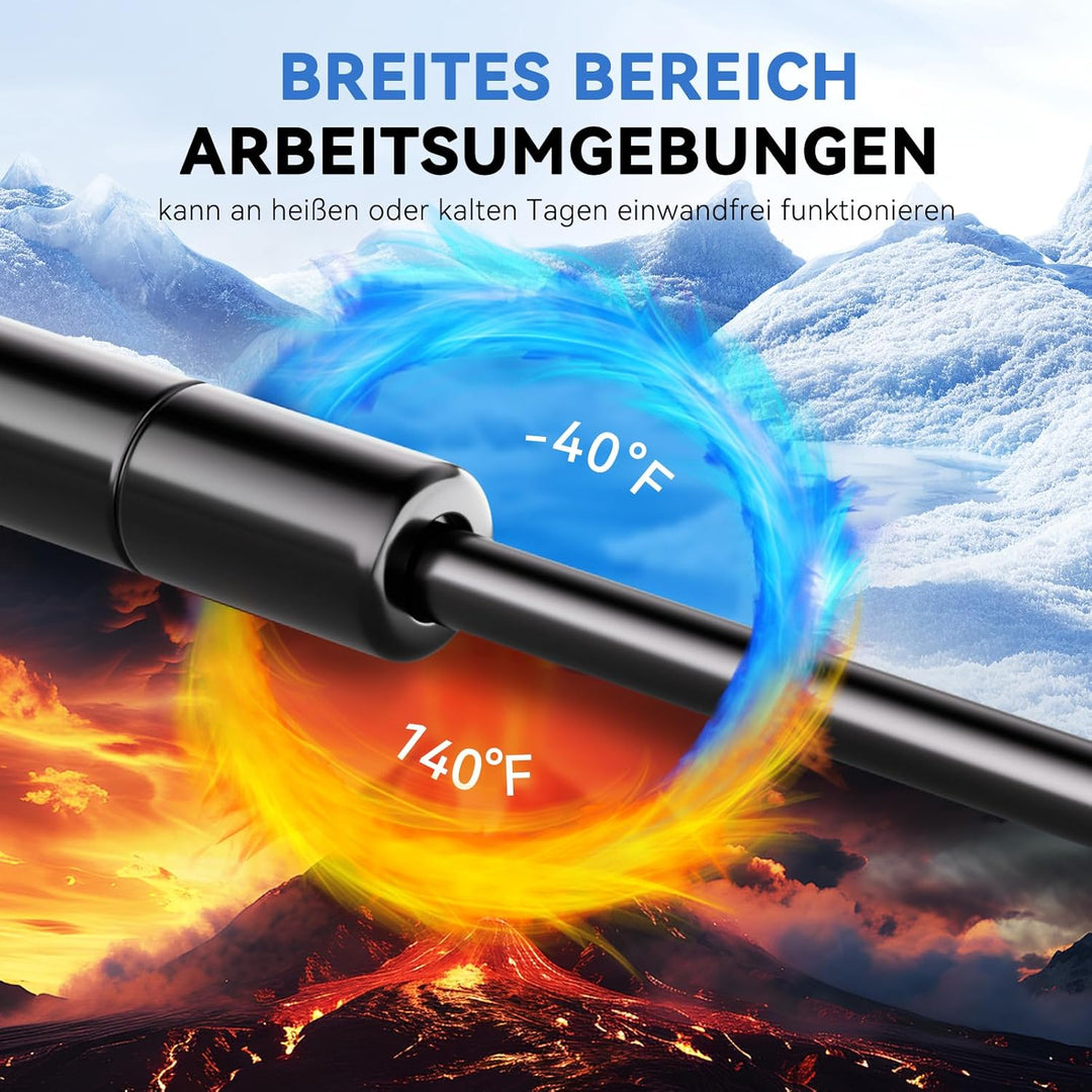 ARANA Gasdruckfeder 650MM 350N 36KG 2 Stück - Gasdruckdämpfer Gasfeder mit Hydraulischer Halterung f