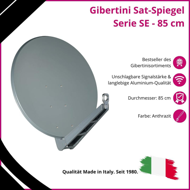 Spiegel SE Profi-Serie 85 cm anthrazit | Aluminium-Satspiegel Anthrazit - SE Profi-Serie 85cm, Anthr