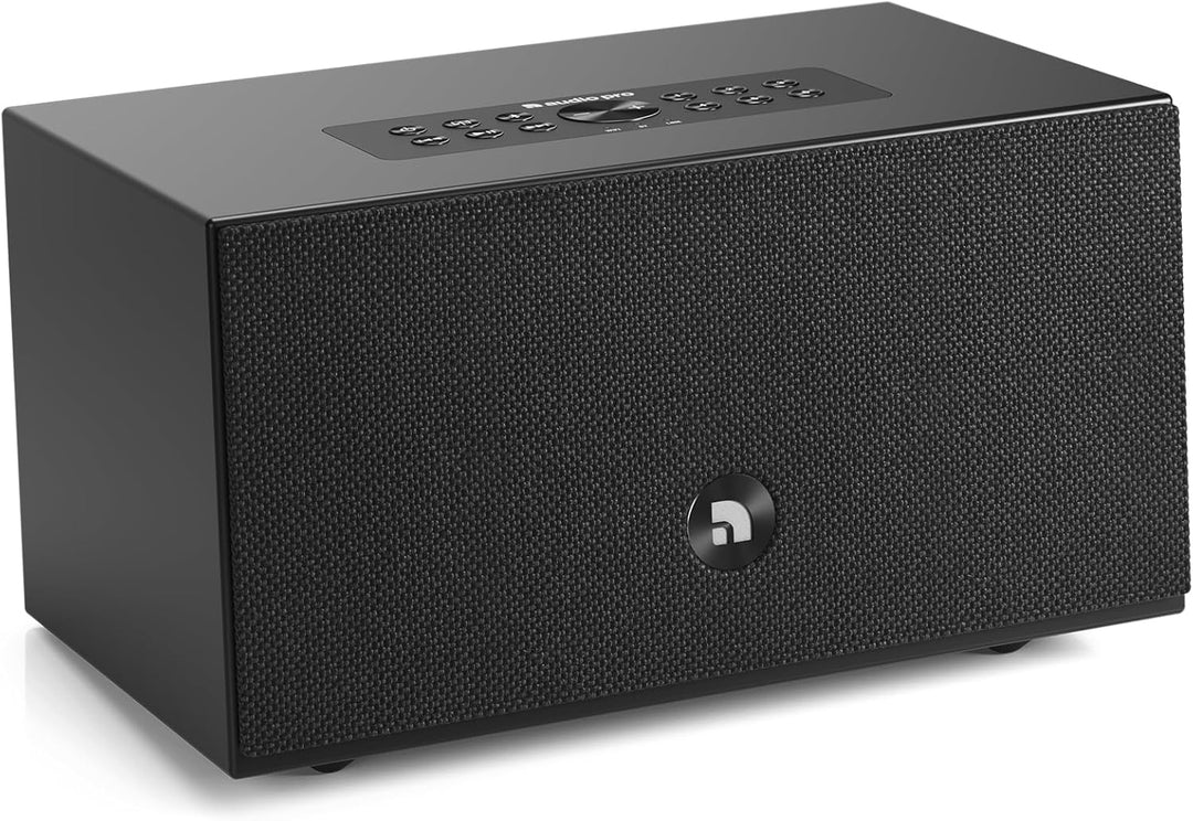 Audio Pro C5 MK II W - WiFi Lautsprecher, kompakte HiFi-Stereoanlage, kabelloser Lautsprecher - Schw