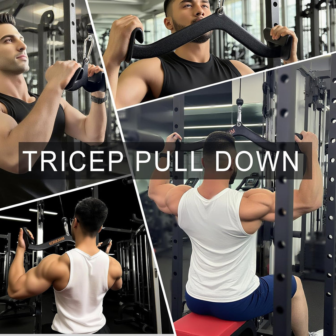 Ergonomic Design Lat Pull down Bar Grip Handle, Lat Pulldown Attachments, Strength Trainer for Athle