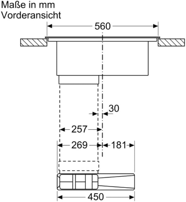 Siemens ED711FGA6 Set Kochfeldabzug Induktion ED711FQ15E + Flachkanal HZ9VDSB4