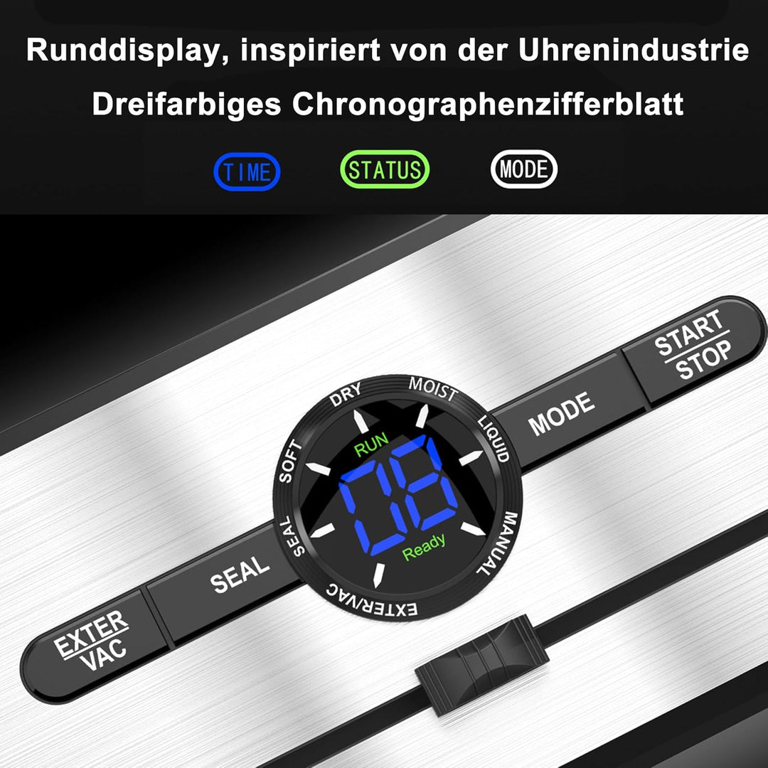 Vakuumierer für Lebensmittel – Vollautomatisches Vakuumiergerät, kompakt und tragbar, für trockene u