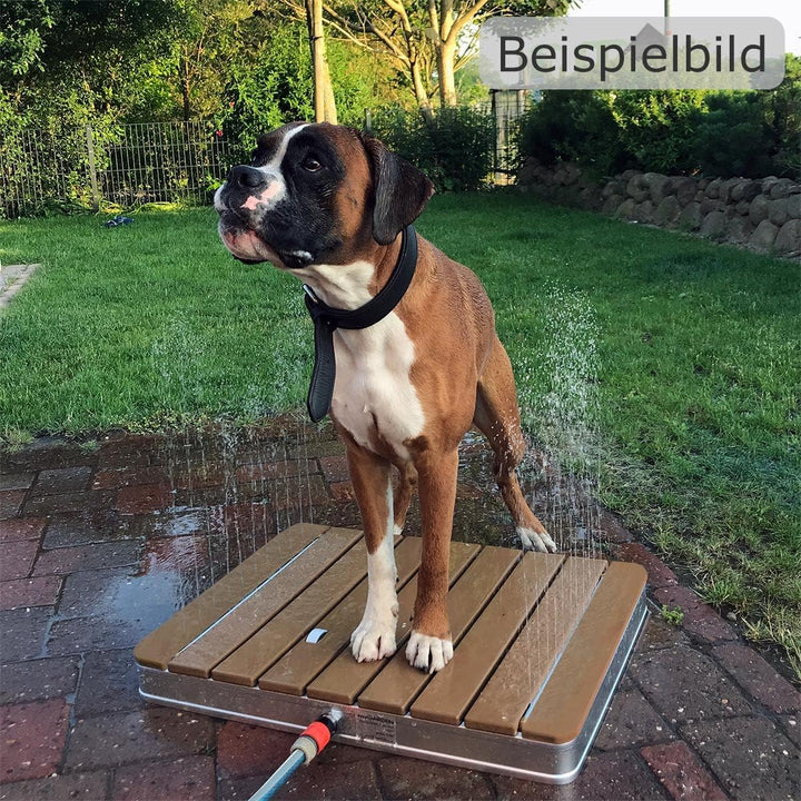 @tec Gartendusche Aussendusche aus WPC, Mobile Bodendusche Campingdusche, Sauna- & Pool-Dusche mit B
