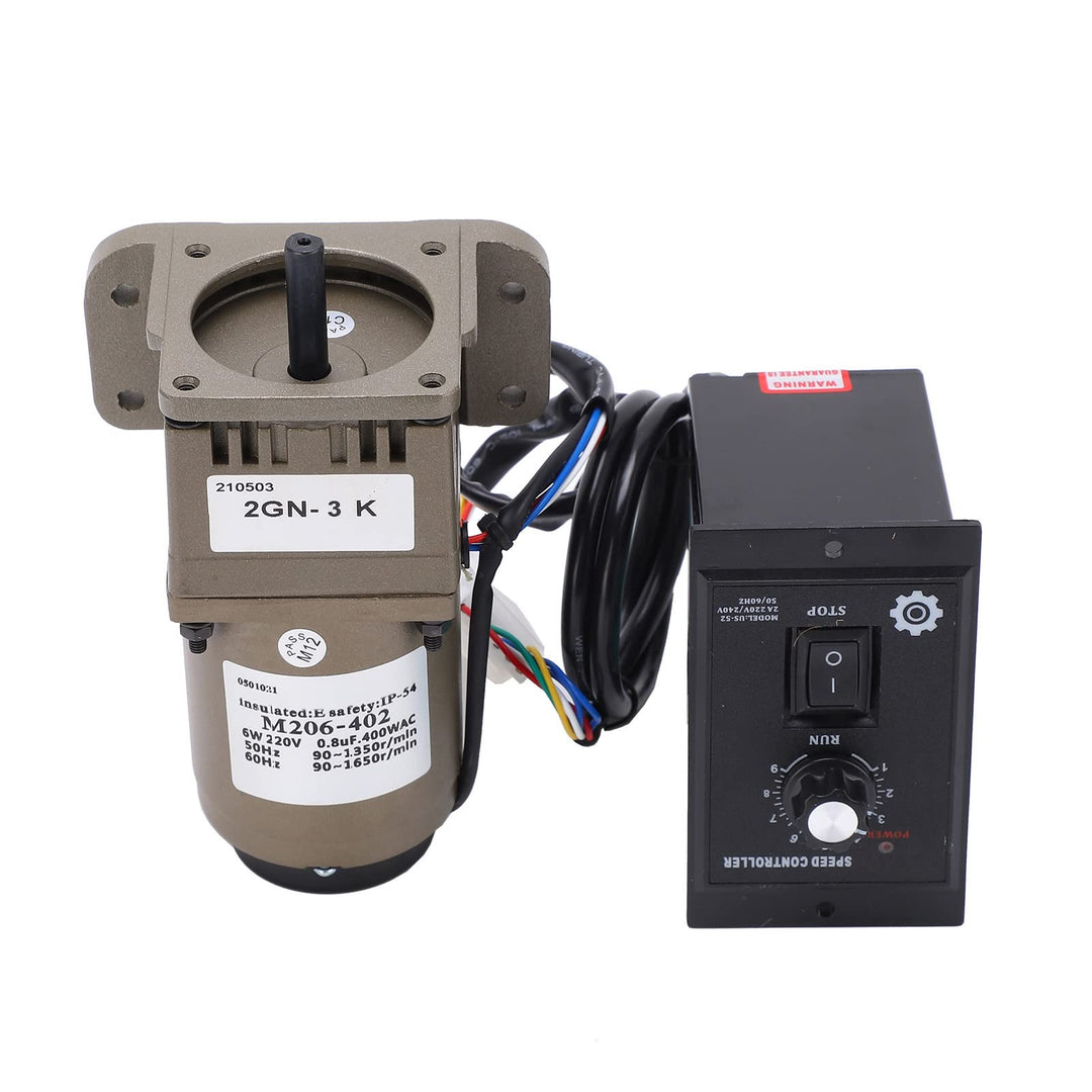 Elektrischer Getriebemotor, AC 220V 6W Einphasen-Asynchrongetriebemotor Verzögerung einstellbare Dre