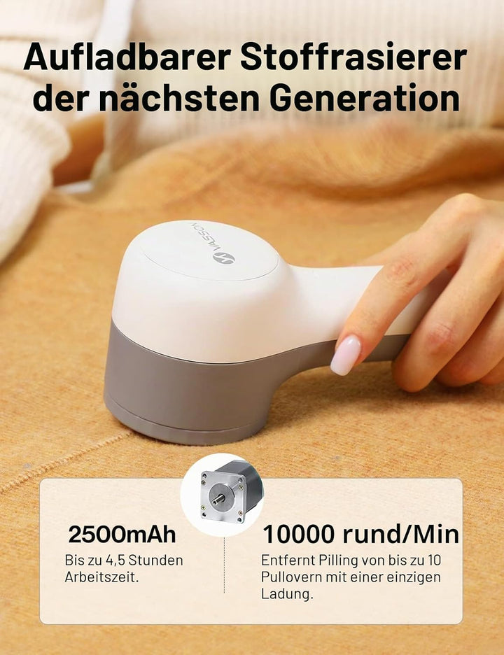 VASSON Stoffrasierer, Pulloverrasierer zur Entfernung von Knötchen, wiederaufladbarer elektrischer F