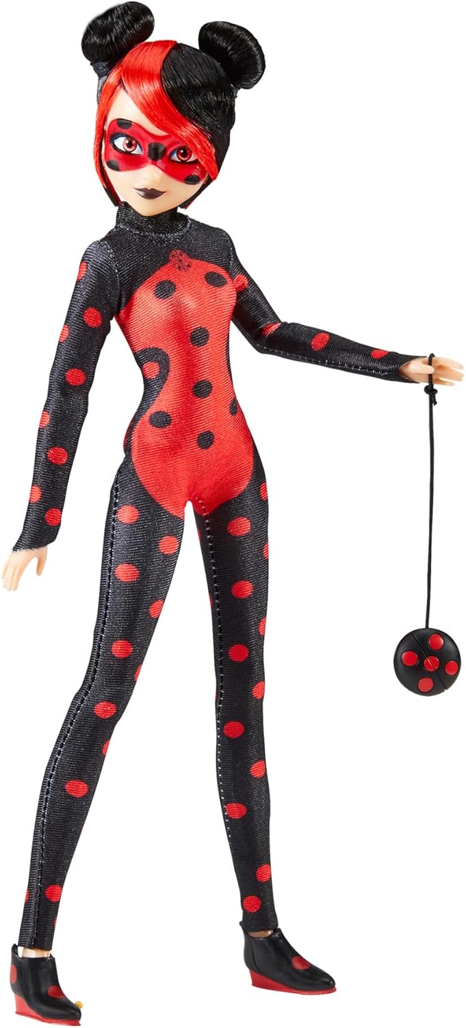 BANDAI - Miraculous - Shadybug-Puppe 26 cm - Bewegliche Modepuppe Alternative Version von Ladybug au