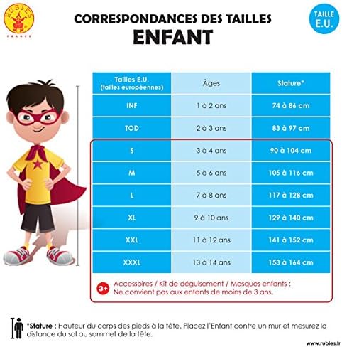 RUBIE'S I-640931M Marvel Kostüm, Jungen, blau, M-5 à 6 ans-105 à 116 cm