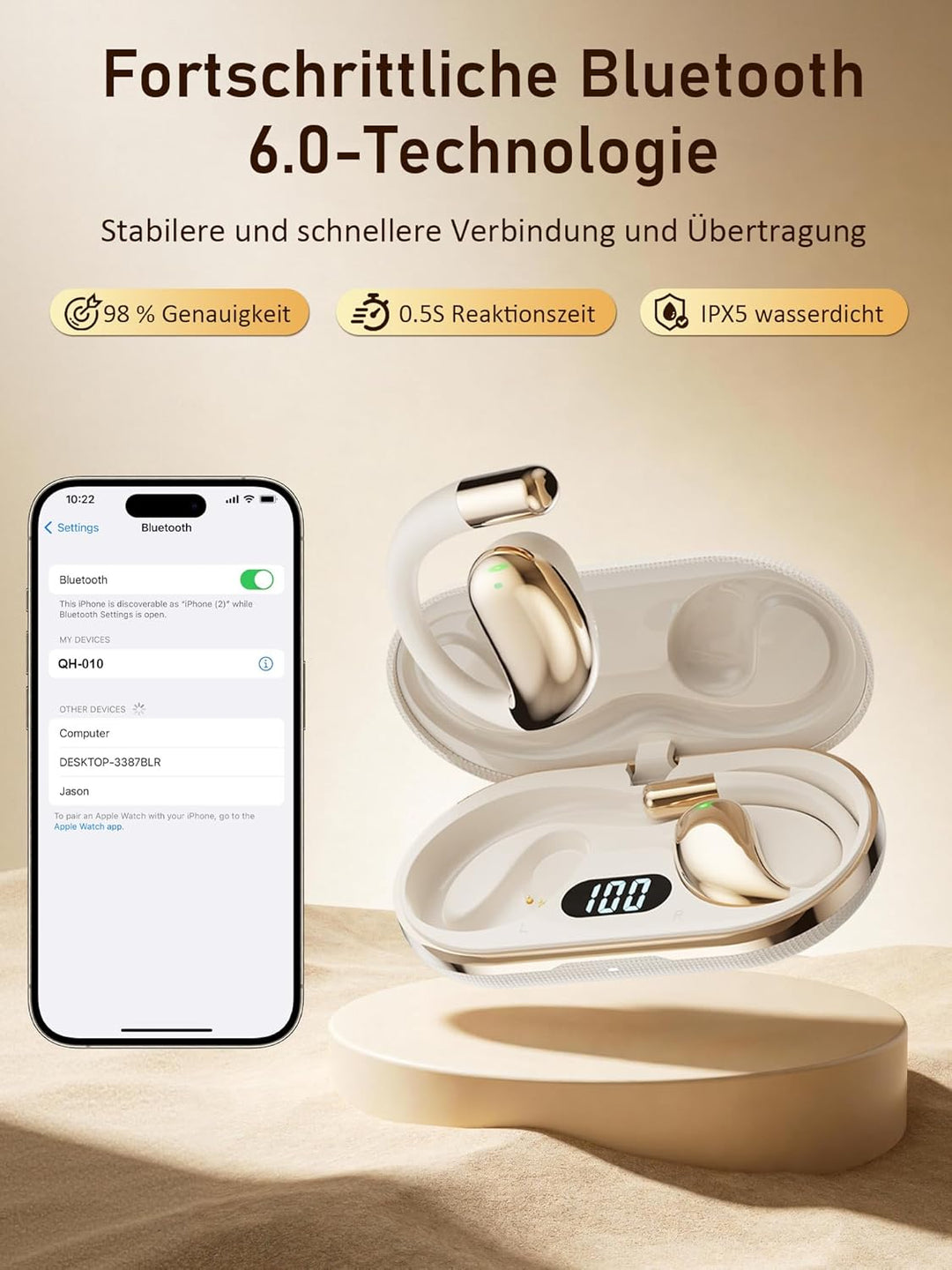 KI Übersetzer Kopfhörer Sprachübersetzer Übersetzungskopfhörer: 3-in-1 Kopfhörer Übersetzer Echtzeit