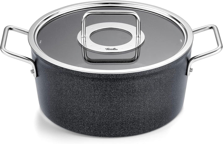 Fissler Adamant / Aluminium-Kochtopfset, 3-teilig, Töpfe-beschichtet mit Glasdeckel, antihaftend (1