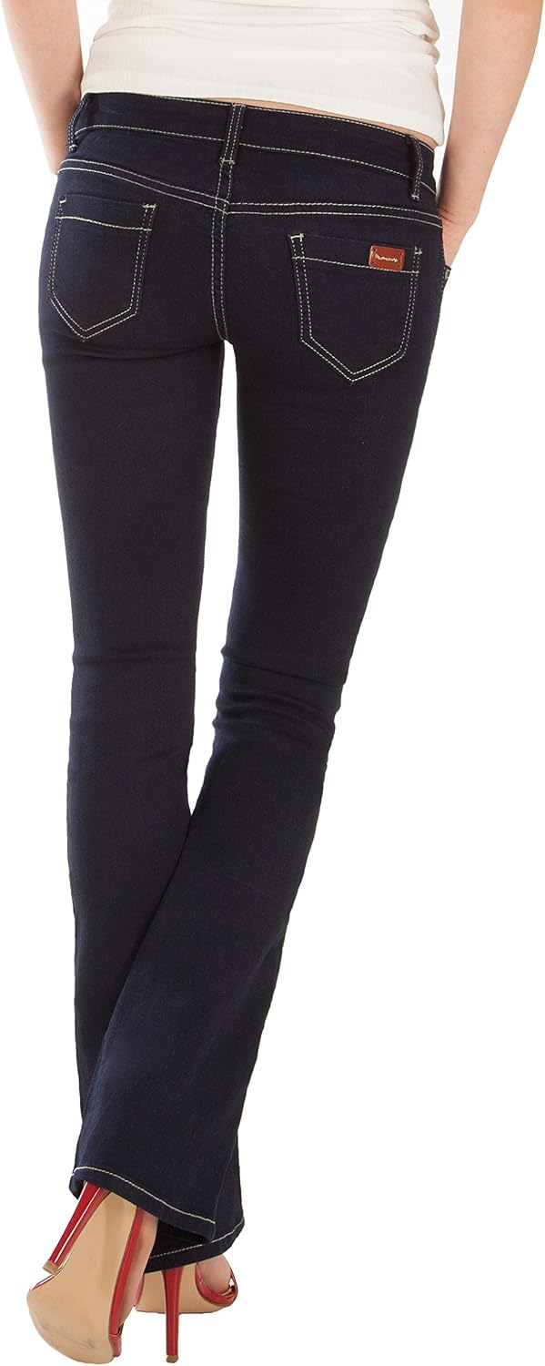 Fraternel Damen Jeans Hosen Bootcut Hüftjeans Schlaghose M Dunkelblau, M Dunkelblau