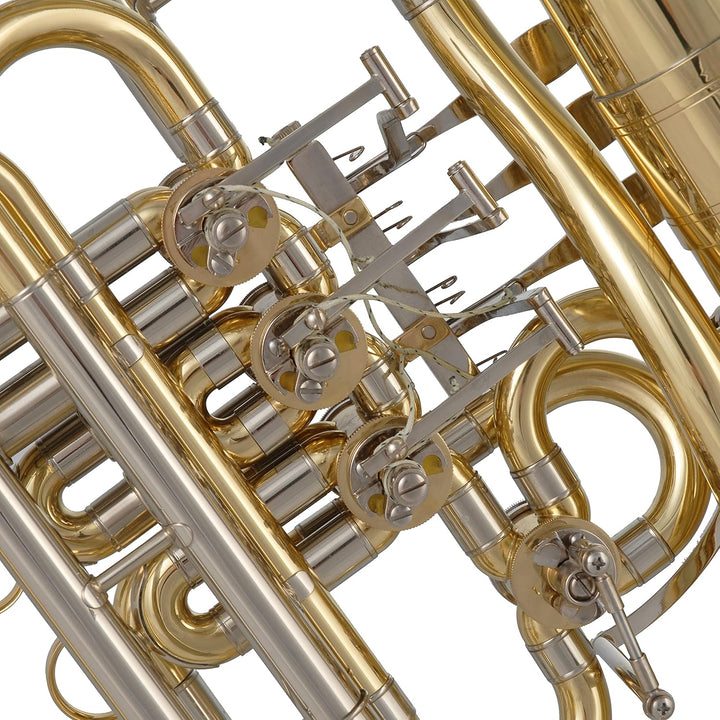 Tuyama® Wagnertuba in F/B - mit Umstellventil - Wagnerhorn - 3 Drehventile - Koffer, Mundstück, Zube