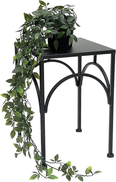 DanDiBo Blumenhocker Metall Schwarz Eckig Blumenständer Beistelltisch 96449 Blumensäule Pflanzenhock