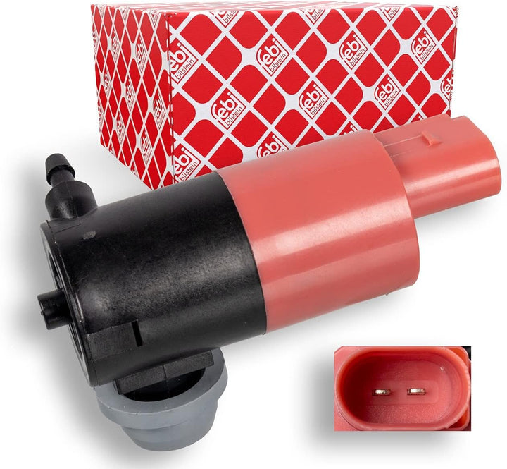febi bilstein 109291 Waschwasserpumpe für Scheibenreinigungsanlage, mit Dichtring, 1 Stück