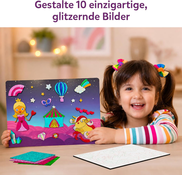Skillmatics Kunst & Bastelaktivität- Folienspass Einhörner und Prinzessinnen, Schmutzfreie Kunst für
