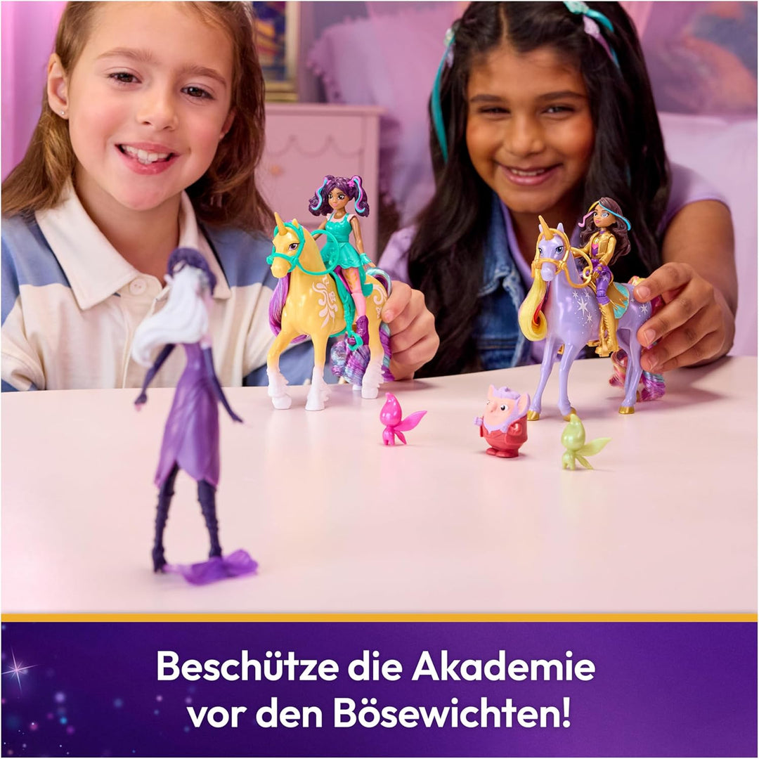 Unicorn Academy - Abenteuer-Set, mit Ravenzella, Sophia, AVA, Wildstar, Leaf und weiteren Figuren, c