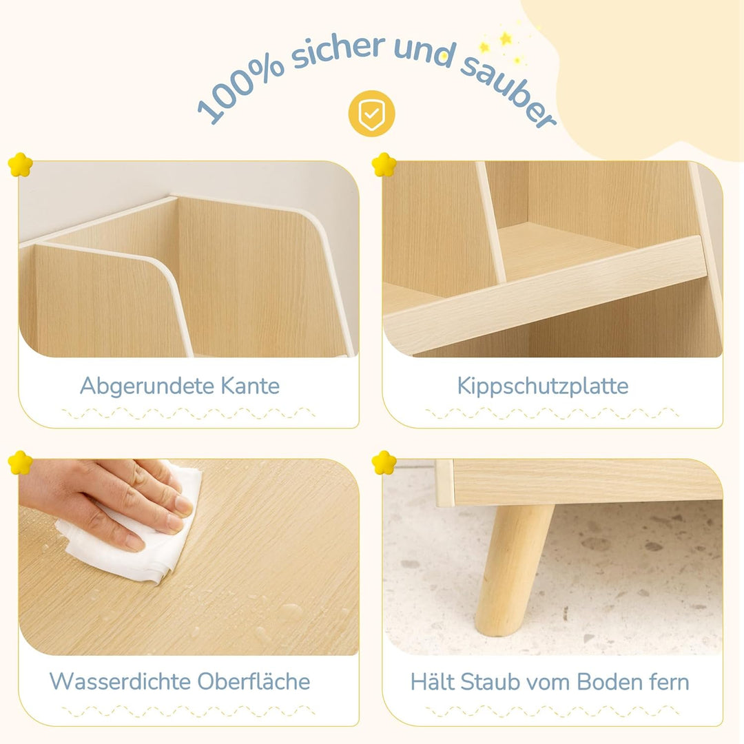 LUE BONA Kinderregal,Bücherregal Regal Aufbewahrungsregal für Kinder,Standregal 2 Stockwerk der Offe