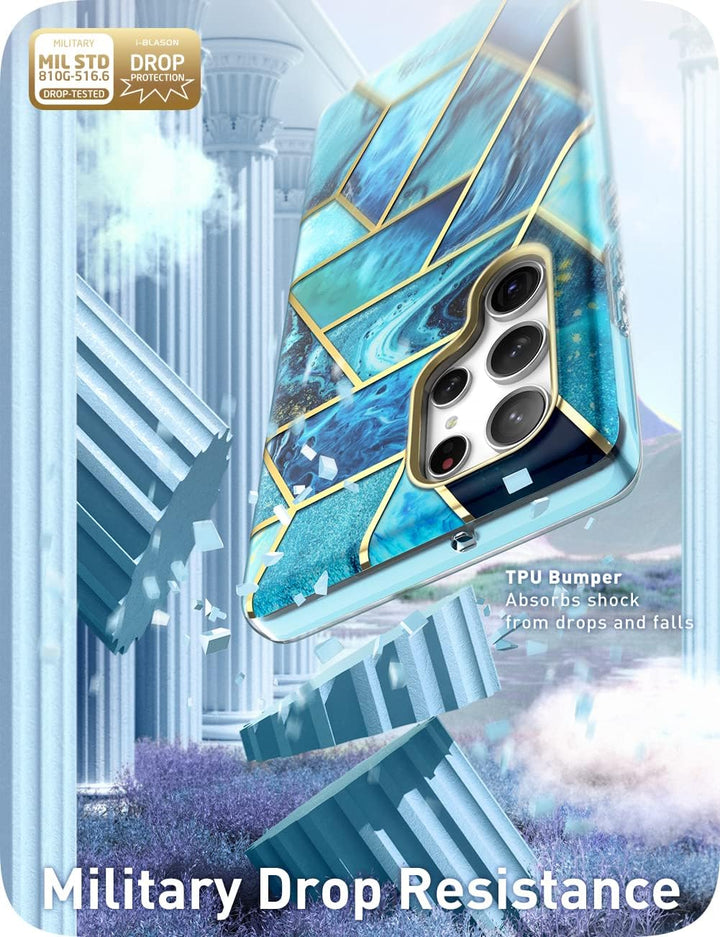 i-Blason Glitzer Hülle für Samsung Galaxy S23 Ultra 5G Handyhülle Bumper Case 360 Grad Schutzhülle G