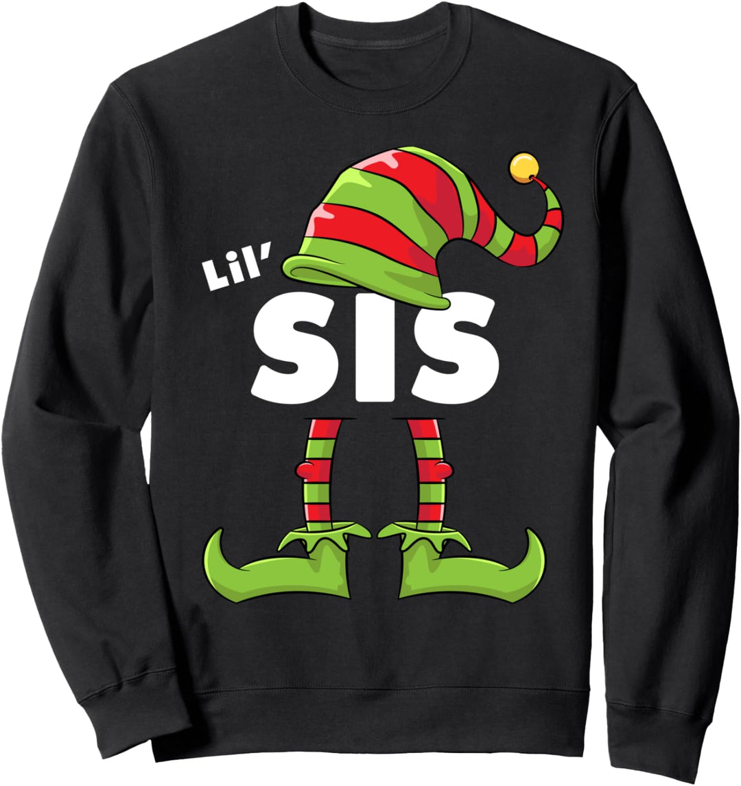 Little Sis Elf Lustiges passendes Weihnachtskostüm Familie Sweatshirt