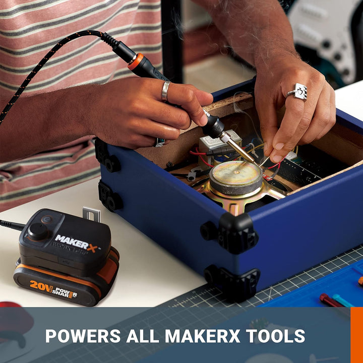 WORX MakerX HubX-Adapter 18V(20V MAX) WA7161 mit Gürtelclip，PowerShare, Variable Drehzahlregelung, U