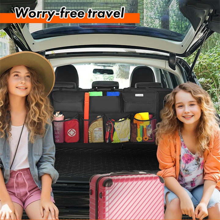 Kofferraum Organizer Auto, multi aufbewahrungstasche für auto mit netztaschen, kofferraumtasche, sch