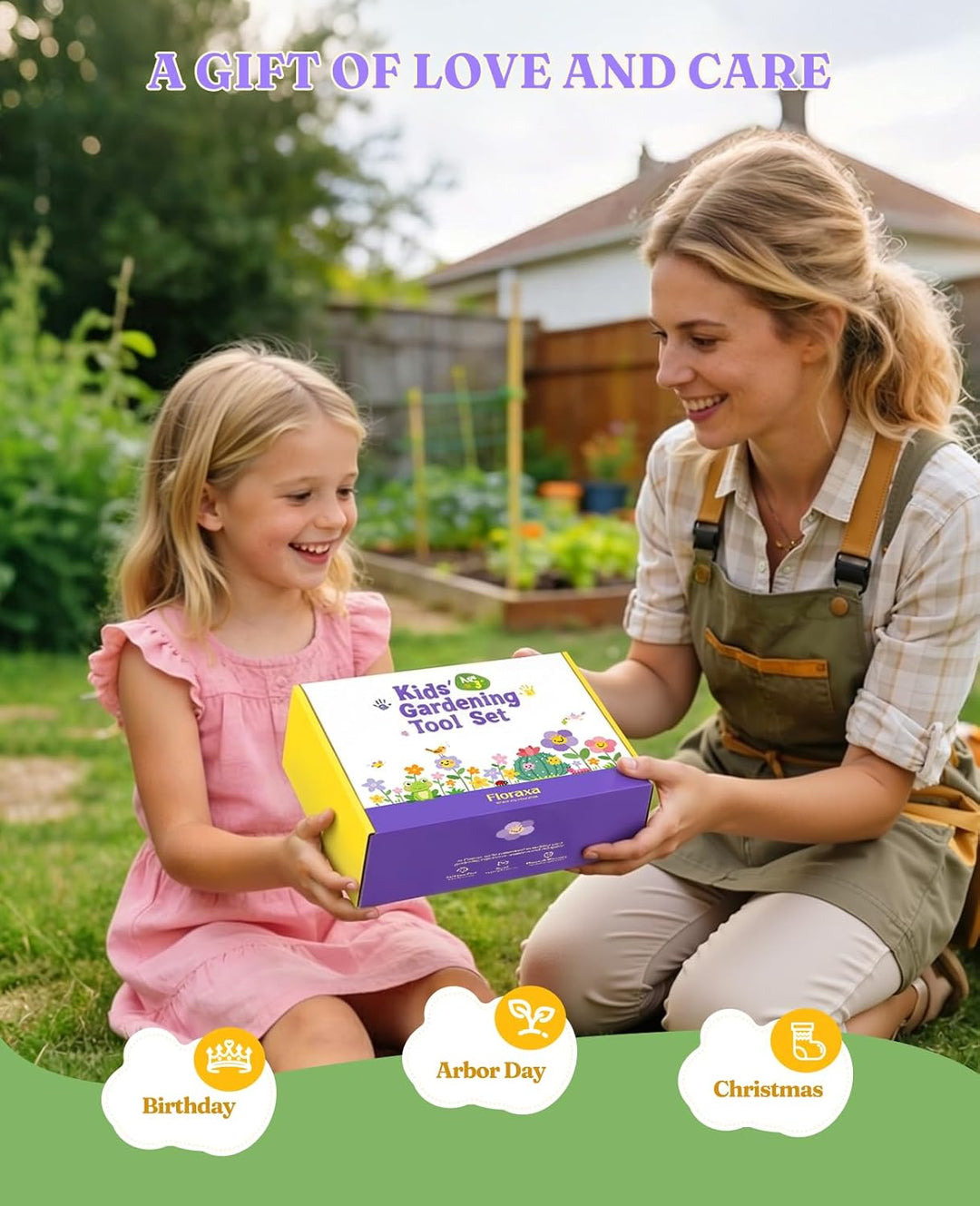Ultimate Kinder-Gartenset, kindersicheres und Robustes Gartengeräte-Set für Spass im Freien, Freude