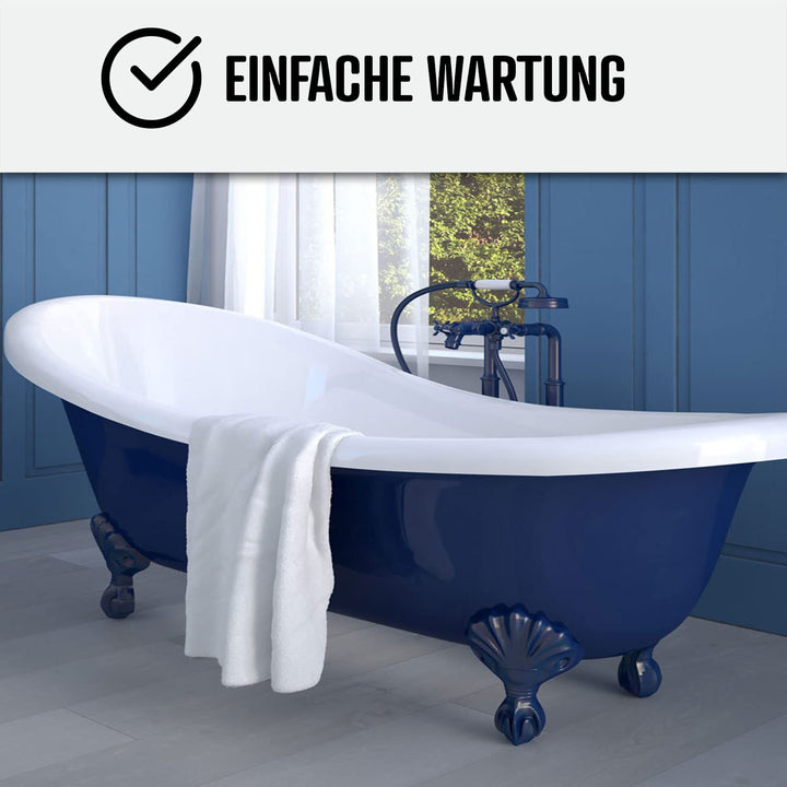 BADEWANNENLACK - BADFARBE - Zum Überstreichen von Badewannen, Waschbecken und Duschen - Tiefschwarz