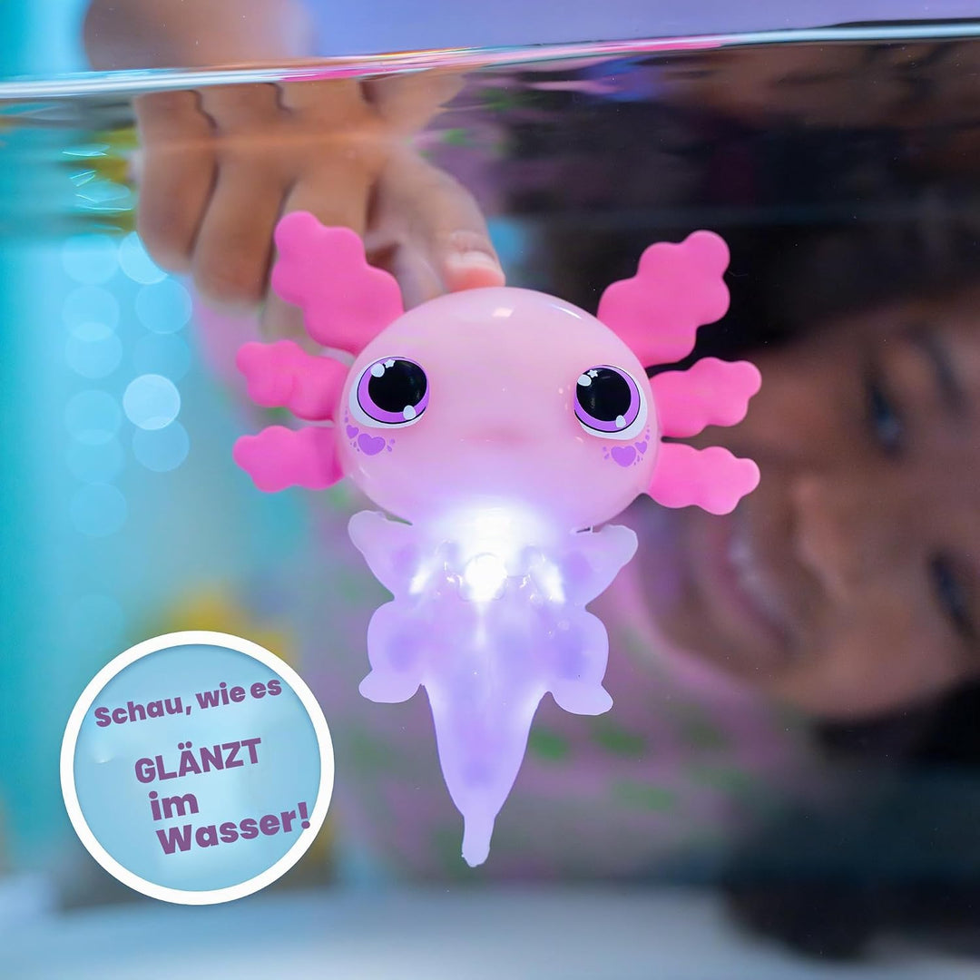 Bizak Animagic Axolotl Elektronisches und Luminisches Haustier, Blau, ab 4 Jahren, Sensorisches Spie