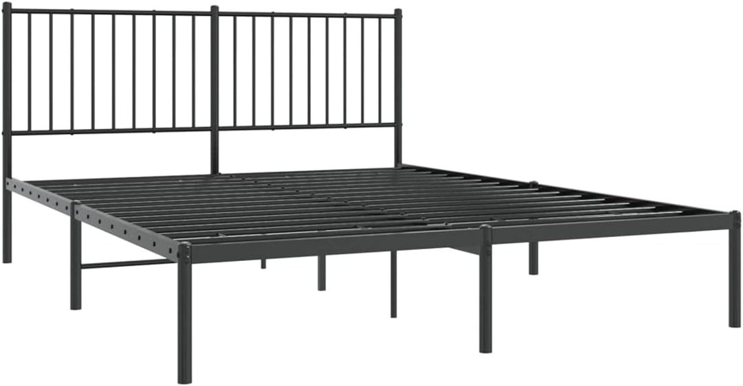 Tidyard Bettgestell mit Kopfteil Metallbett Gästebett Doppelbett/Einzelbett Bett Bettrahmen Schlafzi