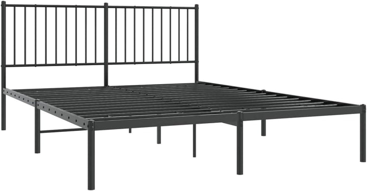 Tidyard Bettgestell mit Kopfteil Metallbett Gästebett Doppelbett/Einzelbett Bett Bettrahmen Schlafzi