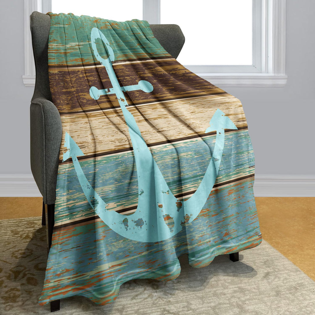 YISUMEI Decke 125x150 cm Kuscheldecken Sanft Flanell Weich Fleecedecke Bettüberwurf Nautische Dekor
