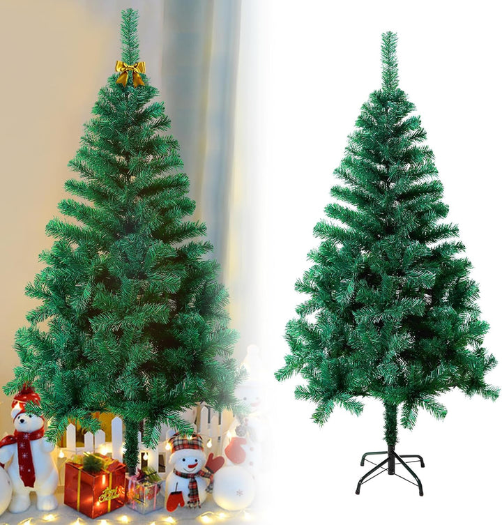 Froadp 150cm Künstlicher Grün PVC Weihnachtsbaum Tannenbaum Kiefernadel(Grün PVC, 150cm)