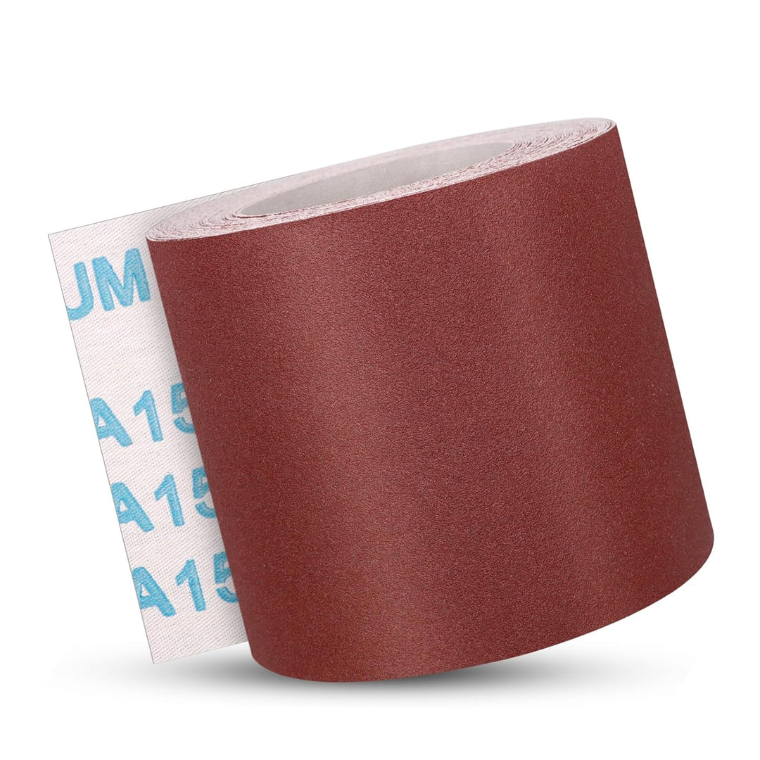 ZEHIQ Schleifpapier Rolle, Schleifpapierrollen Körnung 150, 100 mm x 10 m Schleifleinen Rolle für Ha