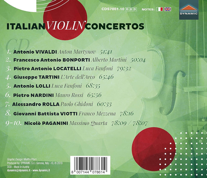 Italian Violin Concertos, Audio-CD