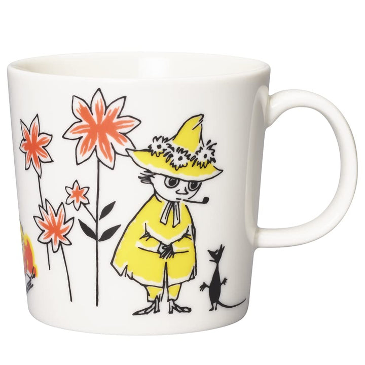 ARABIA Moomin Red Cross Becher ABC Snufkin 2022, weiss, gelb, rot (ARB801-1064951)