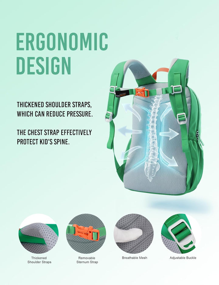MOUNTAINTOP Kinderrucksack Mädchen Jungen Schulrucksack Schultasche für Schule Wander, 15L, 25 x 14
